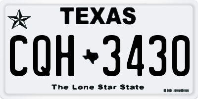 TX license plate CQH3430