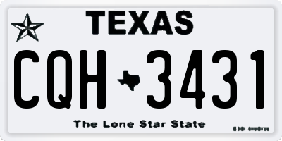 TX license plate CQH3431