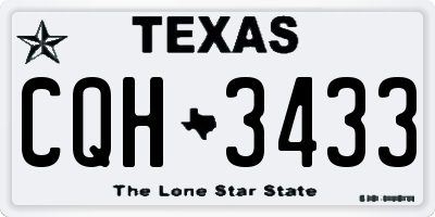 TX license plate CQH3433