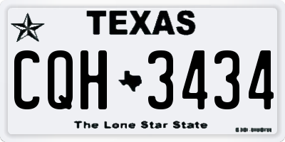TX license plate CQH3434