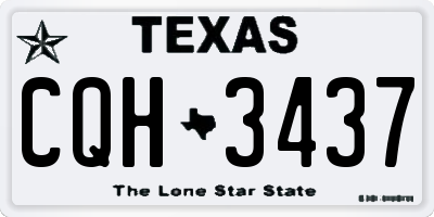 TX license plate CQH3437