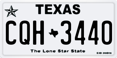 TX license plate CQH3440