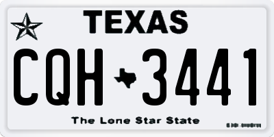 TX license plate CQH3441