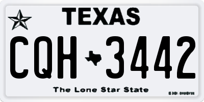 TX license plate CQH3442