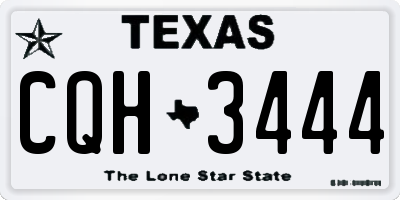 TX license plate CQH3444