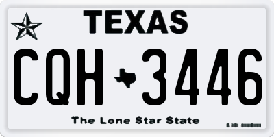 TX license plate CQH3446