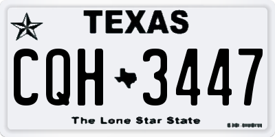 TX license plate CQH3447