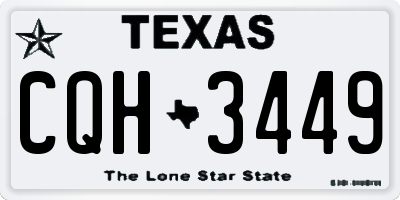 TX license plate CQH3449