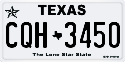 TX license plate CQH3450