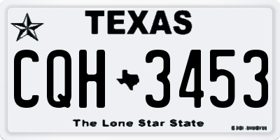 TX license plate CQH3453
