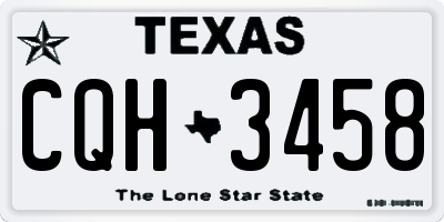 TX license plate CQH3458