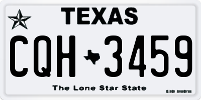TX license plate CQH3459