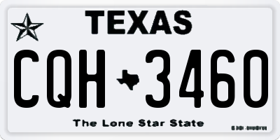 TX license plate CQH3460