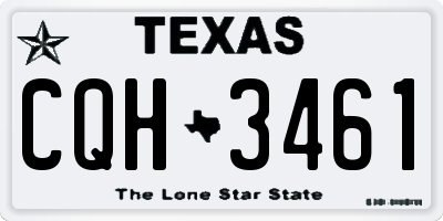 TX license plate CQH3461