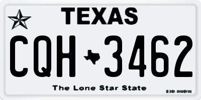 TX license plate CQH3462