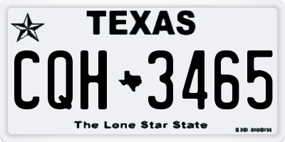 TX license plate CQH3465