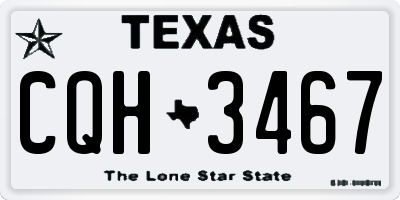 TX license plate CQH3467