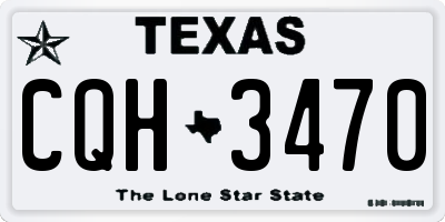 TX license plate CQH3470