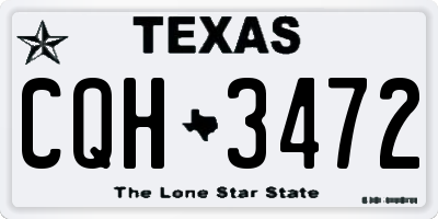 TX license plate CQH3472