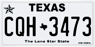 TX license plate CQH3473