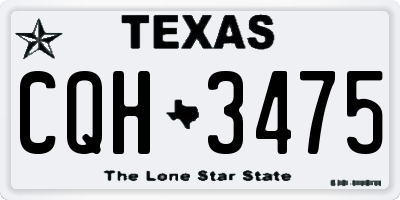 TX license plate CQH3475
