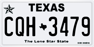 TX license plate CQH3479