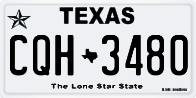 TX license plate CQH3480