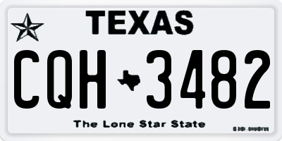 TX license plate CQH3482