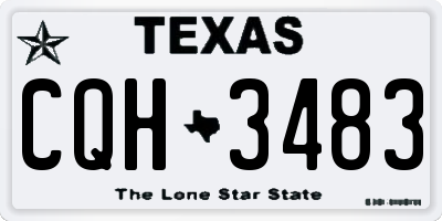 TX license plate CQH3483