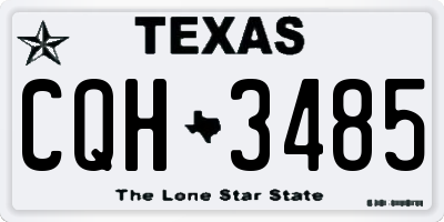 TX license plate CQH3485