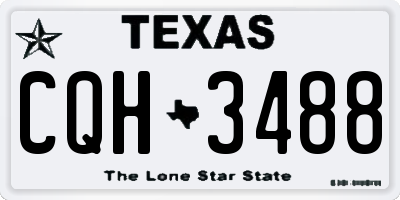 TX license plate CQH3488