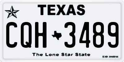 TX license plate CQH3489