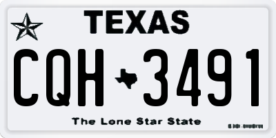 TX license plate CQH3491