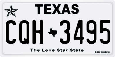 TX license plate CQH3495