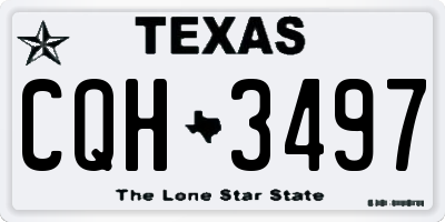 TX license plate CQH3497
