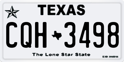 TX license plate CQH3498