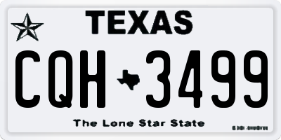 TX license plate CQH3499