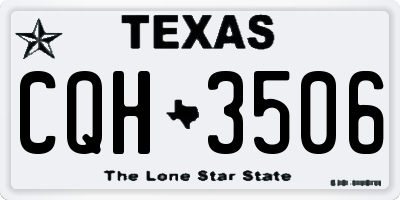 TX license plate CQH3506