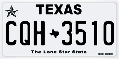 TX license plate CQH3510