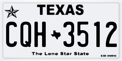 TX license plate CQH3512