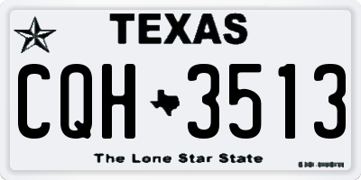 TX license plate CQH3513