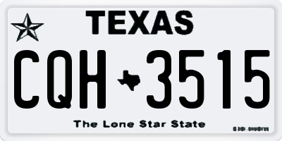 TX license plate CQH3515