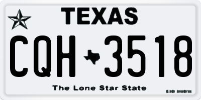 TX license plate CQH3518