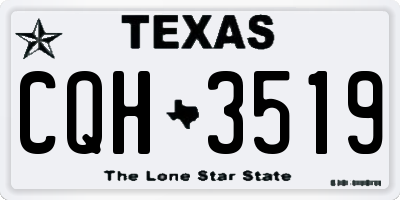 TX license plate CQH3519