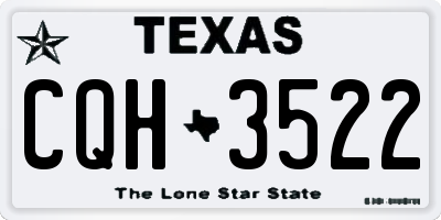 TX license plate CQH3522