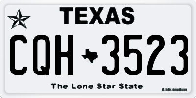 TX license plate CQH3523
