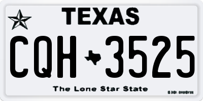 TX license plate CQH3525