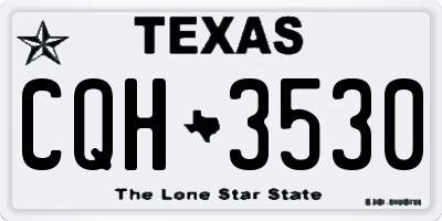 TX license plate CQH3530