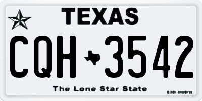 TX license plate CQH3542