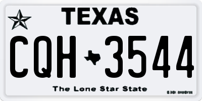 TX license plate CQH3544